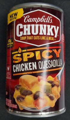 Chunky soup spicy chicken quesadilla
