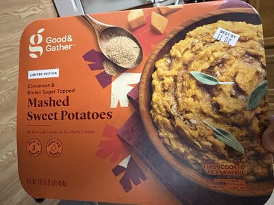 Cinnamon & Brown Sugar Topped Mashed Sweet Potatoes