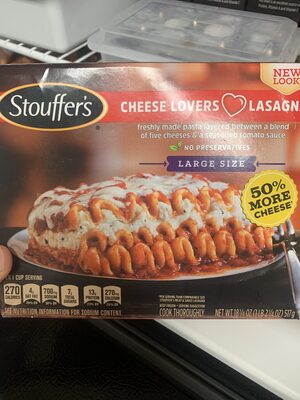 Classics large size five cheese lasagna, five cheese