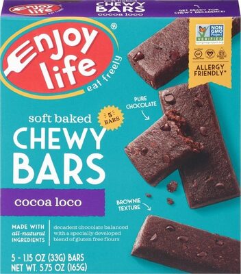 Cocoa loco soft baked chewy bars