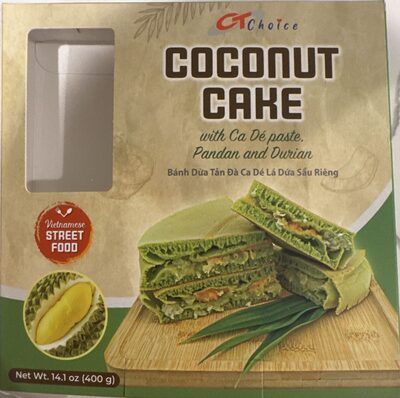 Coconut Cake With Ca Dé Paste, Pandan And Durian