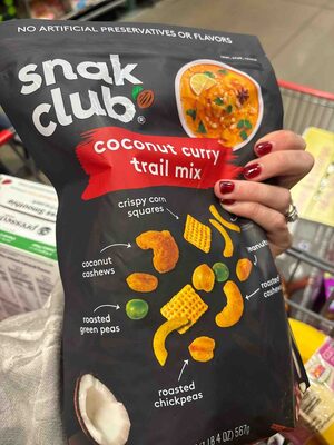 Coconut curry trail mix