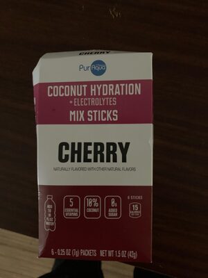 Coconut Hydration+Electrolytes Mix Sticks-Cherry