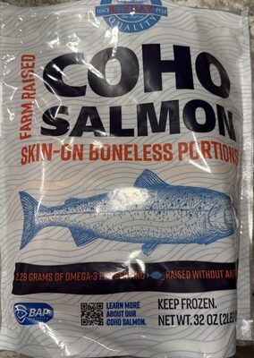Coho Salmon Skin-On Boneless Portions