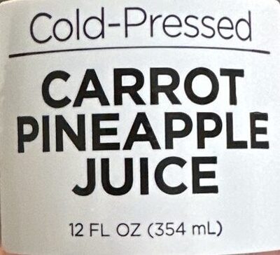 Cold Pressed Carrot Pineapple Juice