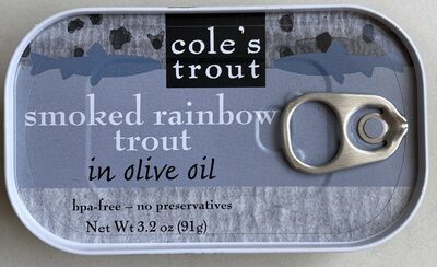 Cole's smoked rainbow trout in olive oil
