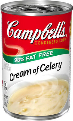 Condensed soups 98% fat free cream of celery