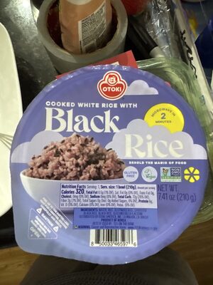 Cooked White Black Rice