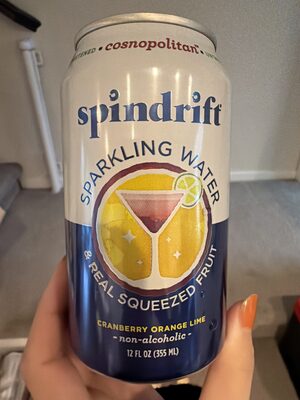 Cosmopolitan Sparkling Water & Real Squeezed Fruit Cranberry Orange Lime