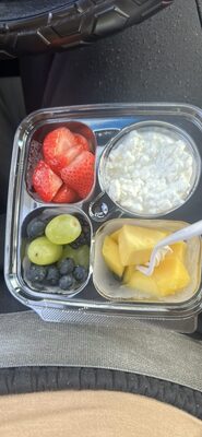 Cottage Cheese with Cut Up Fruit