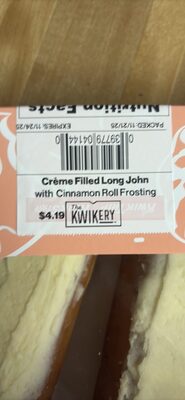 Crème Filled Long John with Cinnamon Roll Frosting