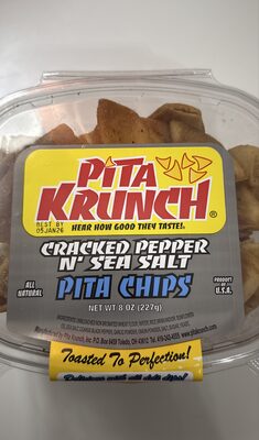 Cracked pepper and sea salt pita chips