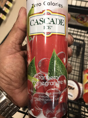 Cranberry pomegranate naturally flavored sparkling water, cranberry pomegranate