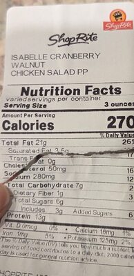 Cranberry walnut Chicken Salad