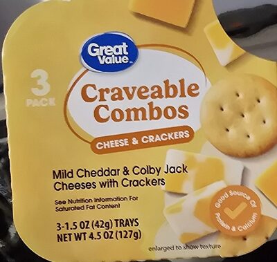 Craveable Combos Cheese & Crackers Mild Cheddar & Colby Jack Cheeses with Crackers