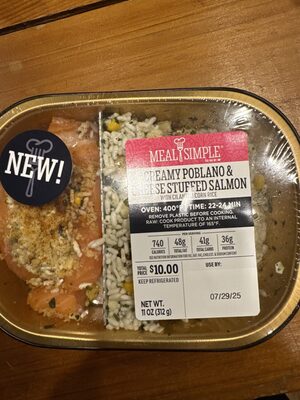 Creamy Poblano And Cheese Stuffed Salmon