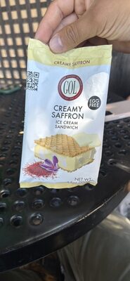 Creamy Saffron Ice Cream Sandwich