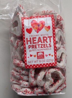 Creamy White Heart Pretzels