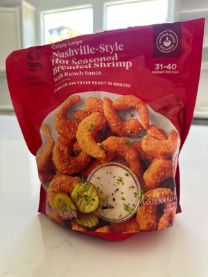 Crispy Large, Nashville Style Hot Seasoned Breaded Shrimp