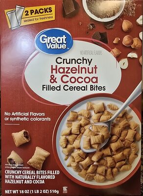 Crunchy Hazelnut & Cocoa filled Cereal Bites