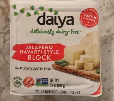 Dairy-Free Jalapeno Havarti Block