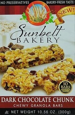 Dark Chocolate Chunk Chewy Granola Bars