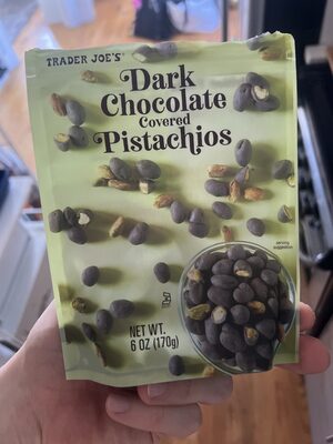 Dark chocolate covered pistachio
