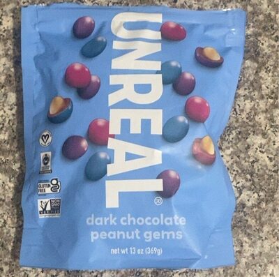 Dark chocolate peanut gems