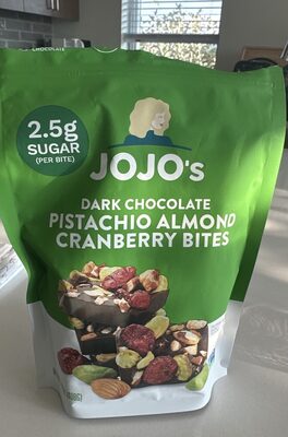 Dark Chocolate Pistachio Almond Cranberry Bites