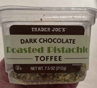 Dark Chocolate Roasted Pistachio Toffee