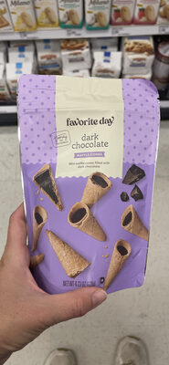 Dark Chocolate Waffle Cones