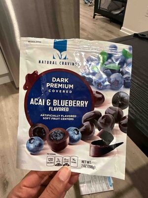 Dark Premium Covered Acai & Blueberry Flavored