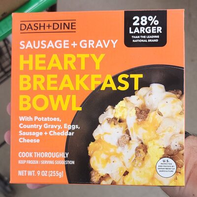 Dash+dine sausage+gravy breakfast bowl