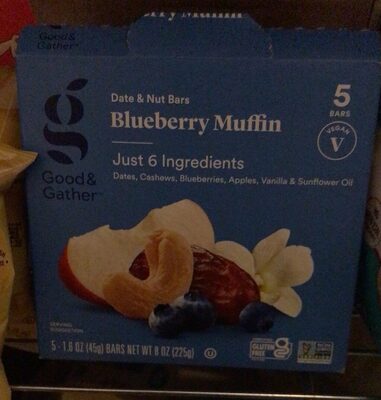 Date and Nut Bars Blueberry Muffin