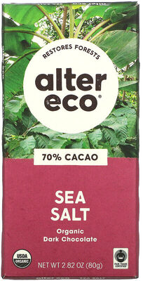 Deep dark sea salt organic chocolate