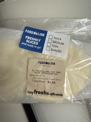 Deli Sliced Provolone Cheese