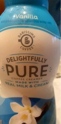 Delightfully pure coffee creamer, vanilla