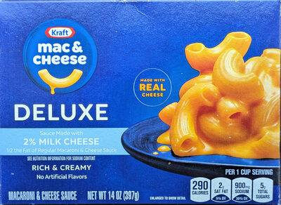 Deluxe 2% milk mac n cheese