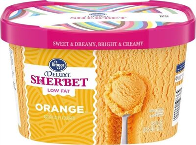 Deluxe low fat orange sherbet