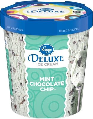 Deluxe mint chocolate chip ice cream