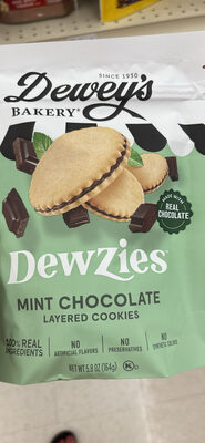 Dewey's Dewzies Mint Chocolate Layered Cookies