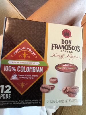 don Francisco's decaf Colombian coffee