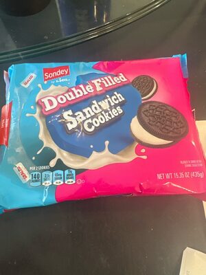 Double filled sandwich cookies