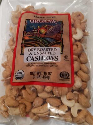 Dry Roasted & Unsalted Cashews