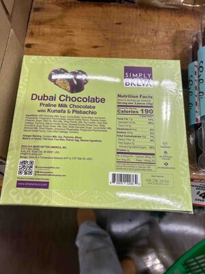 Dubai Chocolate Praline Milk Chocolate With Kunafa & Pistachio