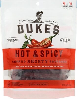Duke's hot & spicy smoked shorty sausages