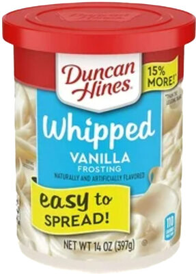 Duncan hines, whipped frosting, vanilla