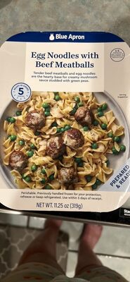 Egg Noodles with Beef Meatballs