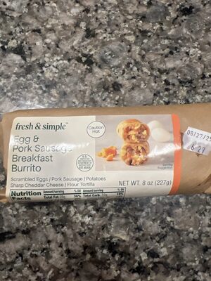 Egg & Pork Sausage Breakfast Burrito