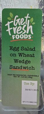 Egg Salad On Wheat Wedge Sandwich
